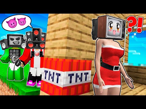 Insane Minecraft Trolling: JJ & Mikey vs TV Woman Santa