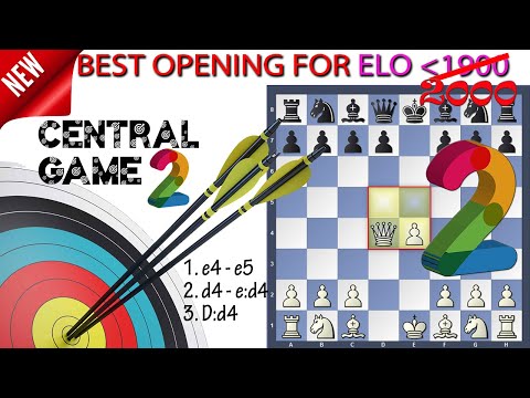 NAJBOLJE OTVARANJE  DO 2000 REJTINGA | 94% pobedjuje beli | CENTRALNO OTVARANJE 2 |