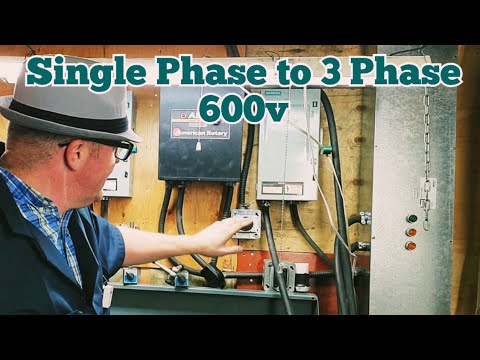 220v house power converted to 3 phase power 600v 440v walk through