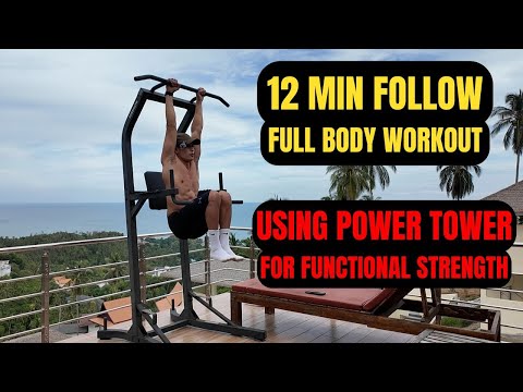 12 Min Follow Along Full Body Calisthenics Workout Using Power Tower