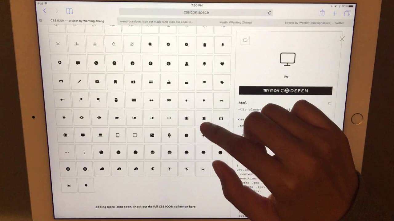 Introducing CSS ICON, a side project by wentin (Wenting Zhang) - YouTube