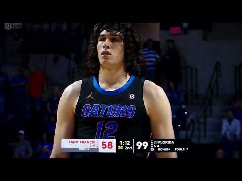 Florida C Viktor Micic fouled, shoots free throws vs. Saint Francis(PA)