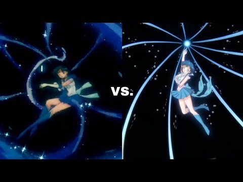 COMPARISON || Sailor Senshi (Inner + Outer) Attacks - 90s vs Sailor Moon Eternal (2021)