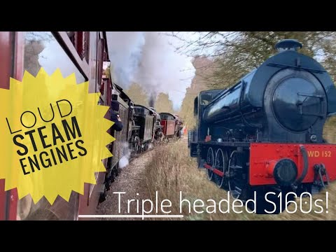 Noisy Steam Locos From The Front Coach (including Triple Headed S160s!)