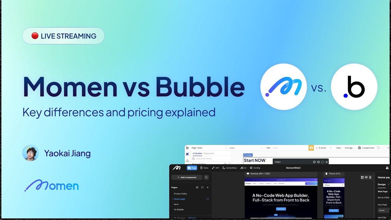 Momen vs Bubble: Key differences and pricing explained