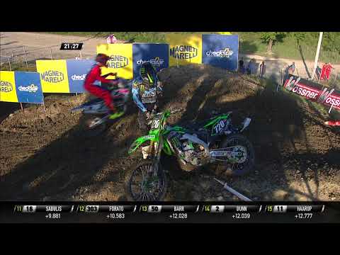 Mel Pocock crash - EMX250 Race 1- Russia 2018