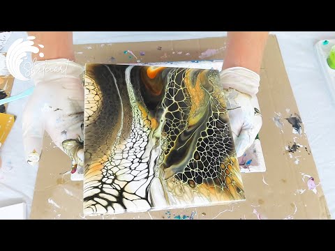 92. Sheleeart - Further experiments with the new Pseudo Swipe Technique in a luxe gold and black