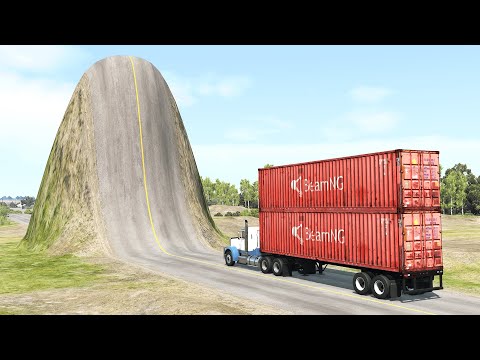 Cars vs Giant Bulge #5 – BeamNG.Drive