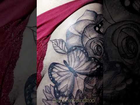 tatuagem de girassol whip shading Leo Colin tattoo floral