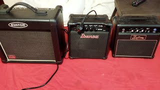 Video thumbnail for Сравнение комбиков Kustom Arrow 16, Ibanez IBZ10G, Kustom KG1, Lemon (Soundking AK20G + 12"ссср дин) by theEazy RB