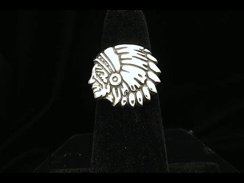 Indian Chief Head Ring by Paxton Jewelry