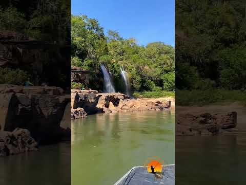 Linda cachoeira no Rio Araguaia Baliza-Go divisa mato grosso Breve resumo das pescaria de Jaú 2024