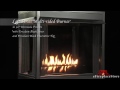 Empire 24" Multi-Sided Black Polished Crushed Ventless Natural Gas Fire Glass Set and Intermittent Loft Burner