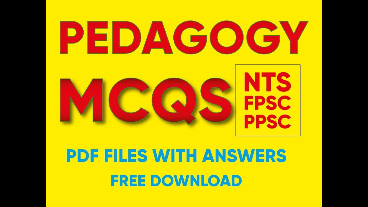 Pedagogy MCQs For NTS Test With Answers PDF