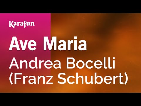 Ave Maria - Andrea Bocelli (Franz Schubert) | Karaoke Version | KaraFun