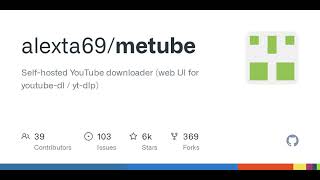 Download lagu GitHub - alexta69/metube: Self-hosted YouTube downloader (web UI for youtube-dl / yt-dlp) mp3