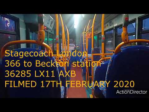 Stagecoach London 366 to Beckton station 36285 LX11 AXB