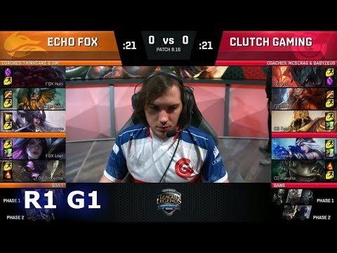 Echo Fox vs Clutch Gaming - Game 1 | Round 1 S8 NA Regional Qualifier for S8 Worlds 2018 | FOX vs CG