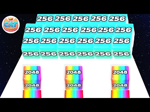 Relaxing & Satisfying Mobile Game JELLY RUN - 2048 Run Gameplay Walkthrough