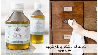 using all-natural hemp oil to revive wood and finish painted pieces | miss mustard seed