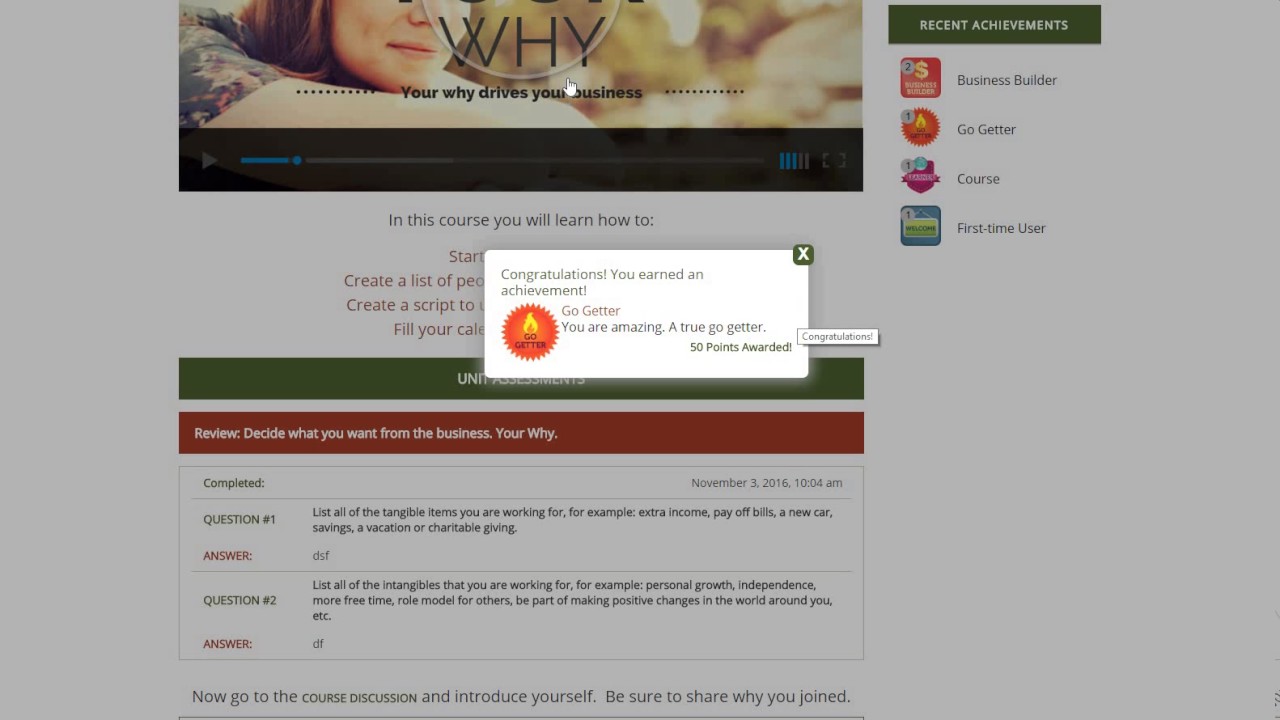Gamified e-learning system demo & code walkthrough