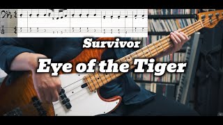 Download lagu Survivor - Eye of the Tiger (Bass Cover) TABS in Video mp3
