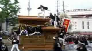 preview picture of video '岸和田だんじり祭り　やりまわし　Kishiwada Danjiri Festival 2008.'