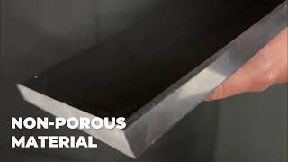 Super Black Engineered Marble Threshold for Shower Curb, Bathroom Vanity Backsplash, Door Transition