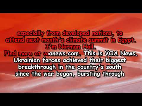 #VOA NEWS October 4, 2022 with English subtitles