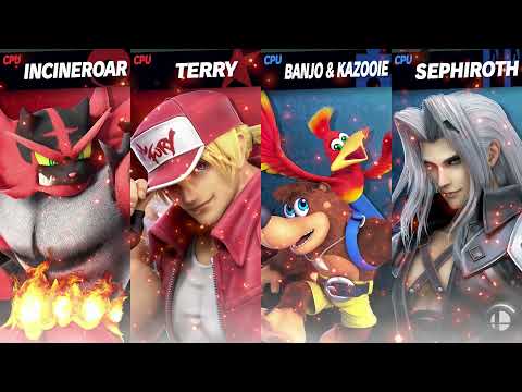 Super Smash Bros. Ultimate - Incineroar & Terry vs Banjo & Sephiroth
