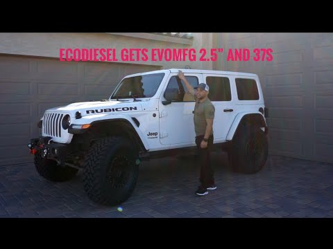 EcoDiesel Jeep Wrangler gets 2.5" EvoMFG Suspension and 37s