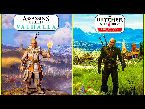 AC Valhalla VS The Witcher 3 Wild Hunt : Next Gen Update 2022 - Which Game is Best?