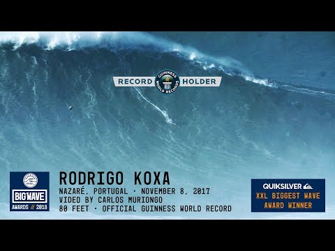 Rodrigo Koxa World Record at Nazaré - 2018 Quiksilver XXL Biggest Wave Award Winner