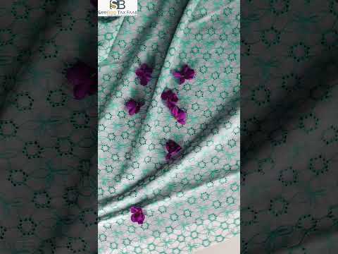 Chikan Embroidery Fabric Fab' 44''