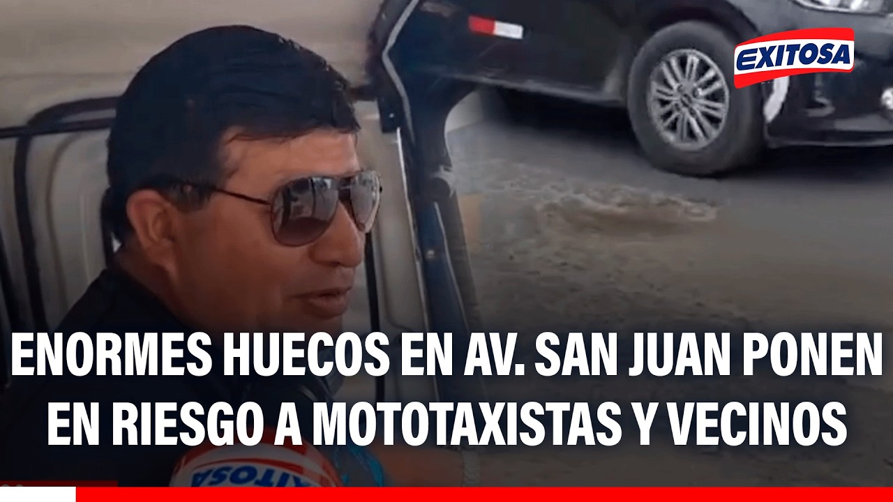 🔴🔵 Chorrillos: enormes huecos en Av. San Juan ponen en riesgo a mototaxistas y vecinos