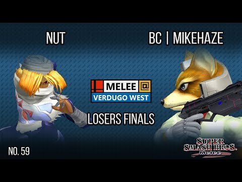 Melee @ Verdugo #59 - Nut (Sheik) VS beastcoast | MikeHaze (Fox) - SSBM - Losers Finals