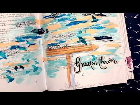 Abendrot und Zuversicht - Bible Art Journaling zu Hebräer 4,16