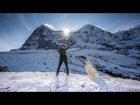 A winter trip in September from Lauterbrunnen to Kleine Scheidegg 4K