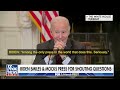 Biden mocks reporters for shouting questions - Video