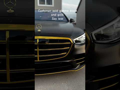 Satin black and gold chrome ⚜️💯 #wrap #wrapping #vinylwrap