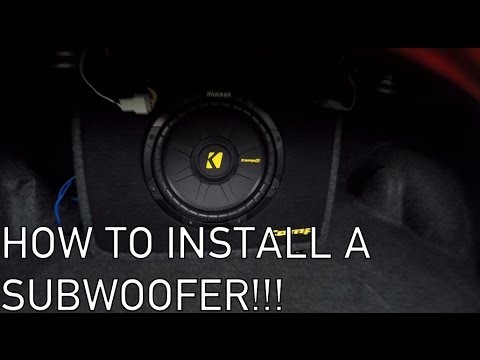 Installing A Kicker Comp 10\" Subwoofer!