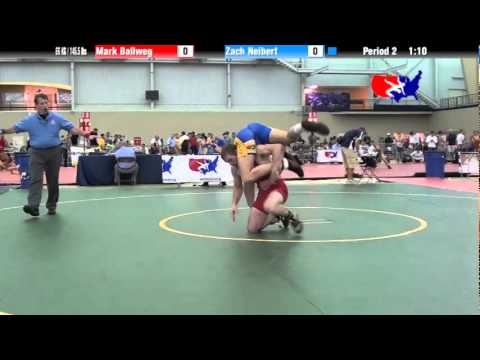 University Nat`ls FS  66 KG / 145.5 lbs: Mark Ballweg vs. Zach Neibert