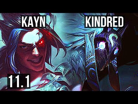 KAYN vs KINDRED (JUNGLE) | 15/1/6, Rank 4 Kayn, Legendary, 66% winrate | NA Grandmaster | v11.1