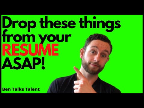 17 Things You Should Remove From Your Resume Immediately - (Remove These Things ASAP)