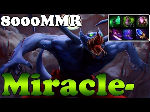 Dota 2 - Miracle- 8000MMR Plays Night Stalker 37kills - Highlights - Ranked Match Gameplay