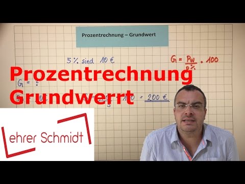 Calculate base value (with formula) | Percentage calculation | Mathematics | Lehrerschmidt