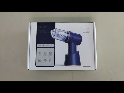 KMM Handheld Car Vacuum Cleaner, 11000PA Vacuum Cleaner & Air Duster, 120W High Power Vacuum Portable Cordless, Hand Held Vacuum Rechargeable with Multi-Nozzles & LED Light for Home, Car, Office video review thumbnail