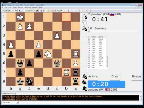 3 minute chess #51: GM Ivan Popov vs IM Greg Shahade