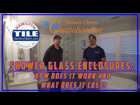 Woodstock GA: Glass shower enclosure. What does it...