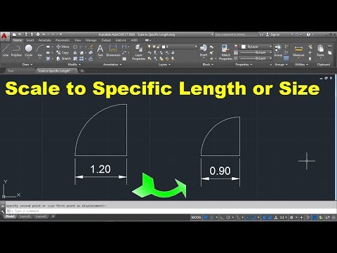 AutoCAD Scale to Specific Length | AutoCAD Scale to Specific Size